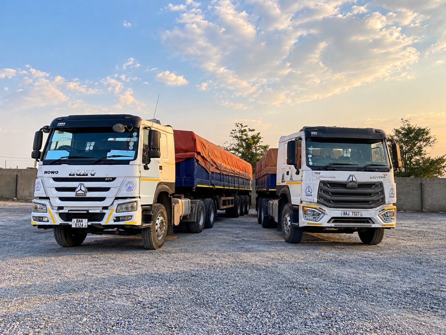 Enclosed body haulage truck